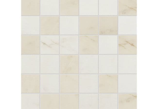 Anatolia Tile Bellina Cream Porcelain Multi 2 x 2 Mosaic Matte, Anatolia Tile & Stone