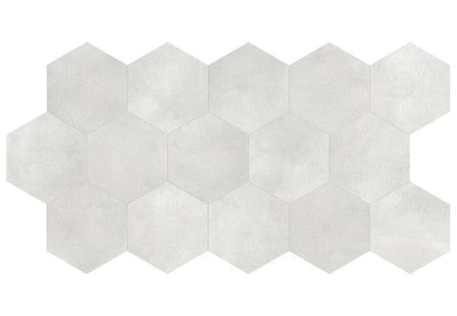 Anatolia Tile Cashmere Porcelain 8.5 In Hexagon Grey Denim Pressed Matte, Anatolia Tile & Stone