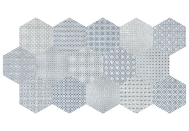 Anatolia Tile Denim Porcelain 8.5 In Hexagon Blend Pressed Matte, Anatolia Tile & Stone