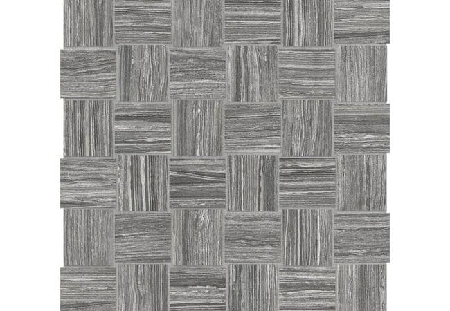 Anatolia Tile Eramosa Carbon Porcelain 2 x 2 Basketweave Mosaic Matte — Anatolia Tile & Stone