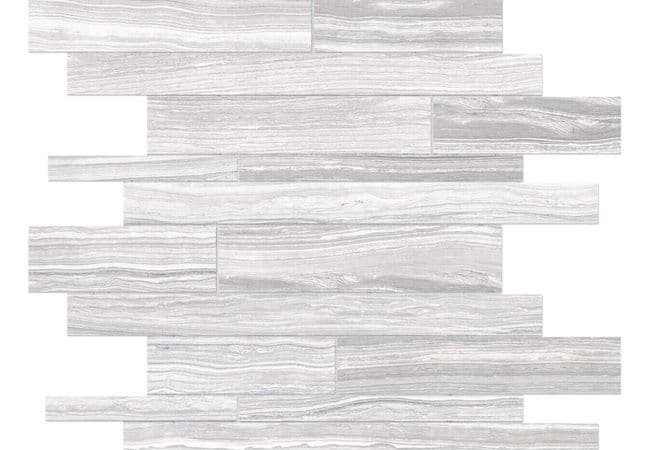 Anatolia Tile Eramosa Ice Porcelain Random Strip Mosaic Matte — Anatolia Tile & Stone