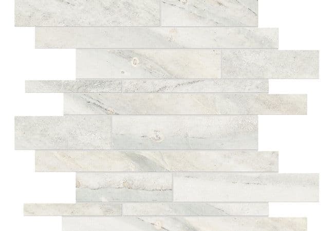 Anatolia Tile Evolution Ice Porcelain Random Strip Mosaic Matte — Anatolia Tile & Stone