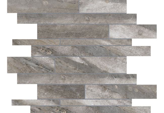 Anatolia Tile Evolution Mica Porcelain Random Strip Mosaic Matte — Anatolia Tile & Stone