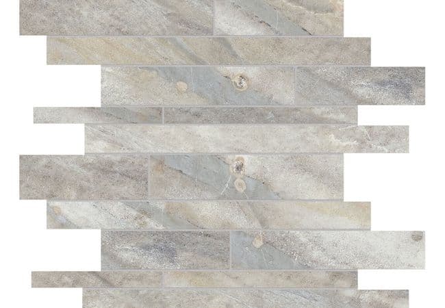 Anatolia Tile Evolution Sand Porcelain Random Strip Mosaic Matte — Anatolia Tile & Stone