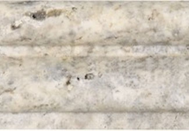 Anatolia Tile Silver Ash Travertine 2x12 Aspendos Chairrails Honed Crosscut 77 391 — Anatolia Tile & Stone