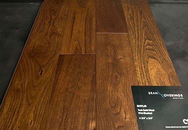 Canadian Standard Brand Surfaces Teak Coverings Maylis 4-3/4" x 3/4" Solid Hardwood, Canadian Standard