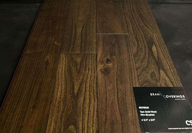 Canadian Standard Brand Surfaces Teak Coverings Rowan 4-3/4" x 3/4" Solid Hardwood, Canadian Standard