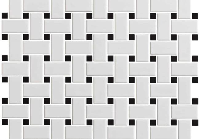 Ceratec Tile Hoop Basketweave White — Ceratec Tiles