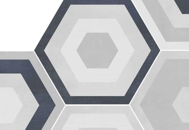 Ceratec Tile Starkhex Décor Grey — Ceratec Tiles