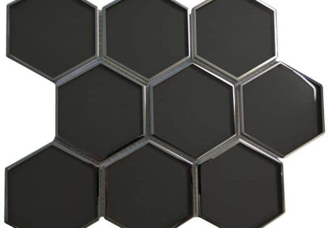 Ciot Tile 2.95'' Hexanium Black Caviar