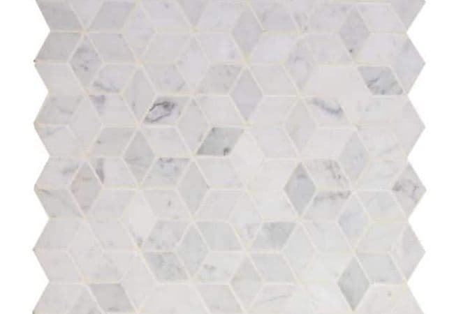 Ciot Tile Bianco Carrara Blossom Polished 1 3/4'', Ciot Tiles