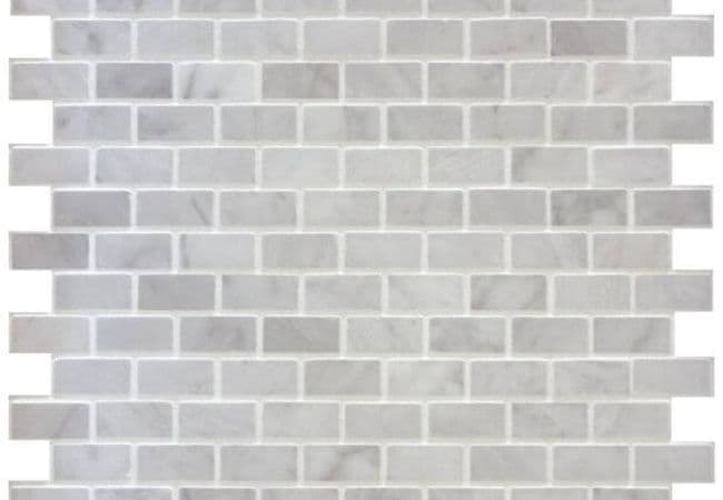 Ciot Tile Bianco Carrara Brick Polished 15mm x 30mm, Ciot Tiles