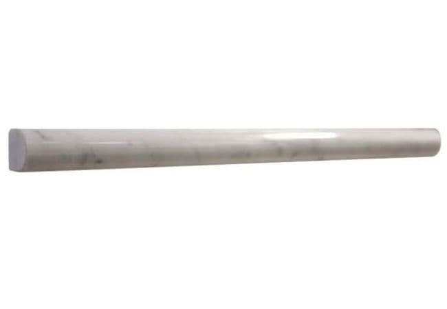 Ciot Tile Bianco Carrara Pencil Molding Honed ¾''x12'', Ciot Tiles