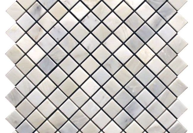 Ciot Tile Classic White Argyle Mosaic Polished — Ciot Tiles