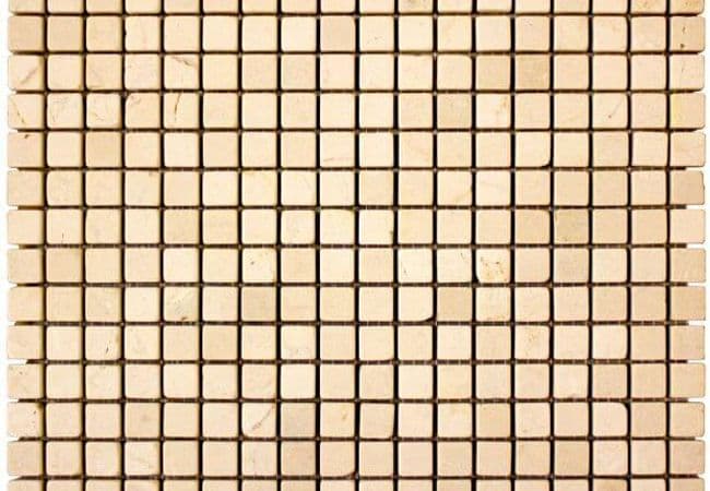 Ciot Tile Crema Marfil Square Tumbled 5/8''x5/8'', Ciot Tiles