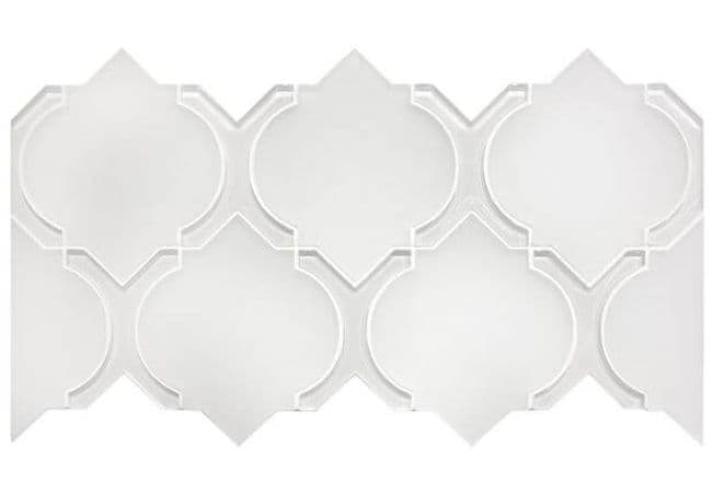 Ciot Tile Damask Glass White — Ciot Tiles