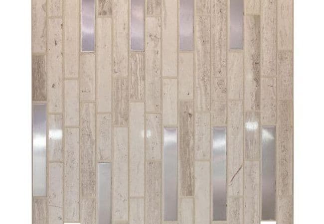 Ciot Tile Escarpment Light Linear With Stainless Steel Insert Polished, Ciot Tiles