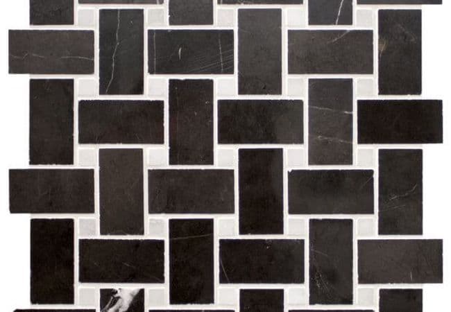 Ciot Tile Grey Stone/Bianco Carrara Basketweave Polished, Ciot Tiles