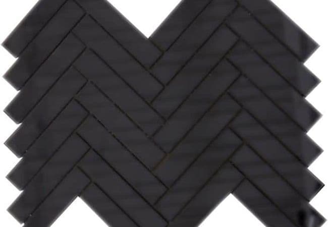 Ciot Tile Mirror Herringbone Pewter 1''x4'', Ciot Tiles