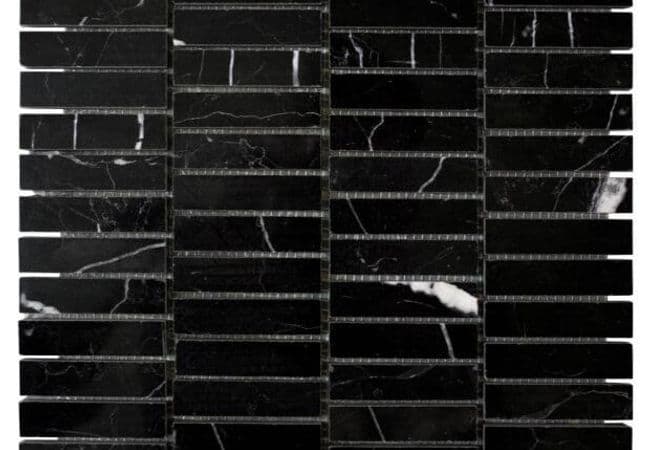 Ciot Tile Nero Marquina Brick M Polished 3/4''x3'', Ciot Tiles