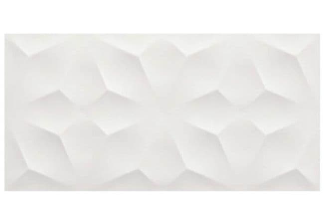 Ciot Tile 16''x32'' 3D Wall Design Diamond White Matt, Ciot Tiles