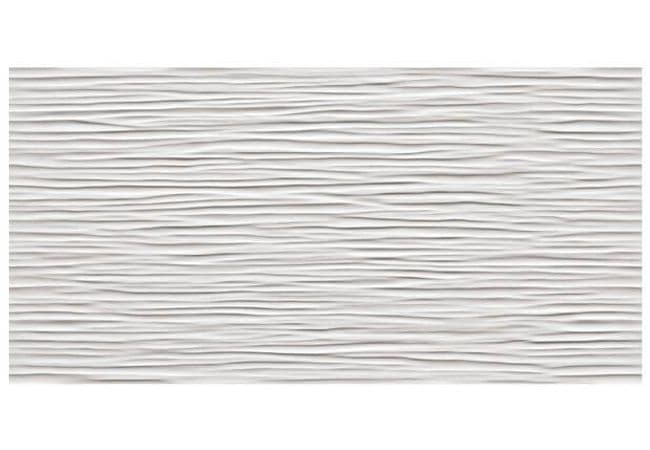 Ciot Tile 16''x32'' 3D Wall Design Wave White Glossy, Ciot Tiles