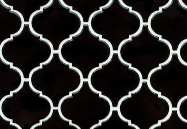 Ciot Tile 1970'S Arabesque Black Glossy — Ciot Tiles
