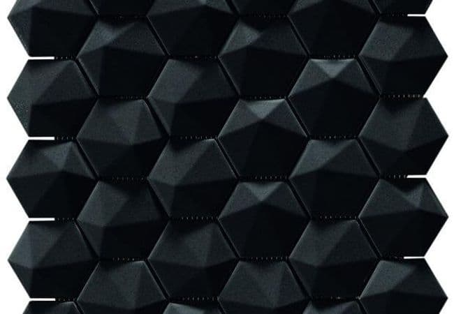 Ciot Tile 2.5'' 3Dhex Mos. Charcoal Matt — Ciot Tiles