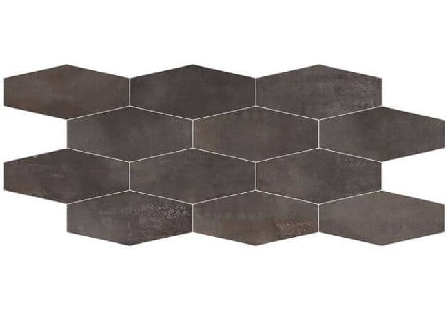 Ciot Tile 3.5''x7.75'' Interno 9 Losanga Mos. Dark Rt, Ciot Tiles
