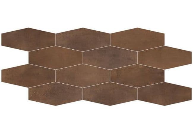 Ciot Tile 3.5''x7.75'' Interno 9 Losanga Mos. Rust Rt, Ciot Tiles