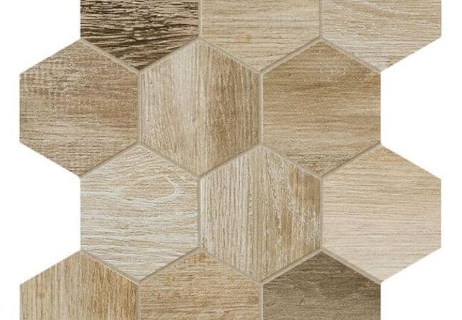 Ciot Tile Barn Wood Mix Esagona Beige 4'' — Ciot Tiles