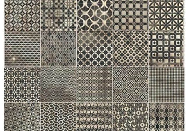 Ciot Tile Esprit Deco Brun Mix Nat. Rt 8''x8'', Ciot Tiles