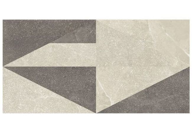 Ciot Tile Eureka Intarsio Bianco/Sabbia Nat. Rt 12''x24'' — Ciot Tiles