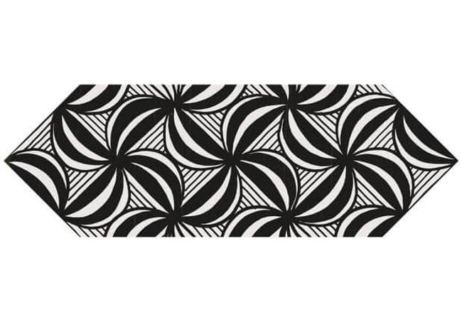 Ciot Tile Kite Losanga Patchw. B&W Matt Random Patterns 4''x12'' — Ciot Tiles