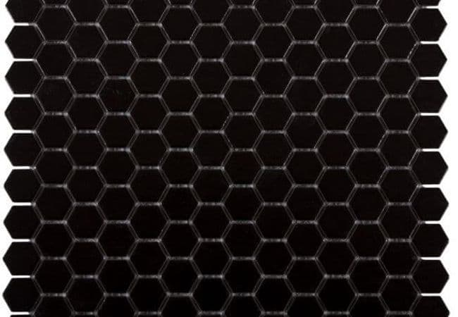 Ciot Tile Les Classiques Hexagon Black Satin 2'' — Ciot Tiles