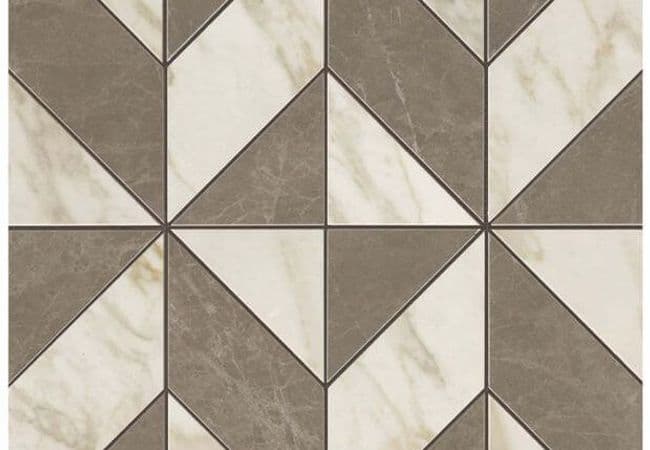 Ciot Tile Marvel Edge Gris Calacatta Mosaico Cubes Lap. Rt. 14 3/8''x14 3/8'' — Ciot Tiles