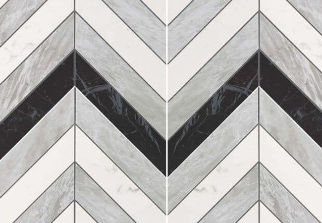 Ciot Tile Marvel Stone Wall Chevron Mix Wall 6.87''x1.37'' — Ciot Tiles