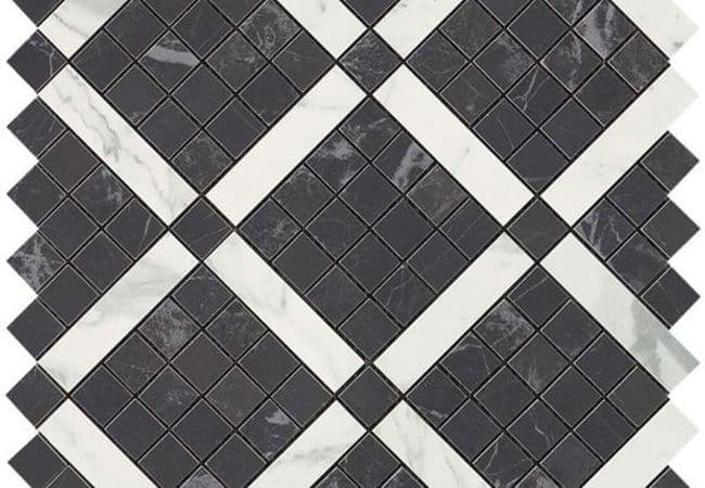 Ciot Tile Marvelpro Wall Mosaic Noir Mix Diagonal Luc. 0.75''x0.75'', Ciot Tiles