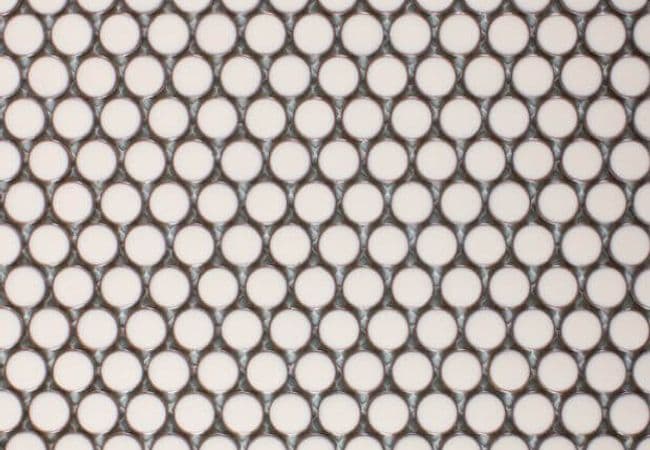 Ciot Tile Penny Round Vintage White Glossy 3/4'', Ciot Tiles