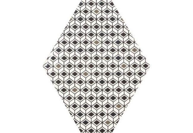 Ciot Tile Rhombus Wall Pattern B&W 6''x10.25'' — Ciot Tiles