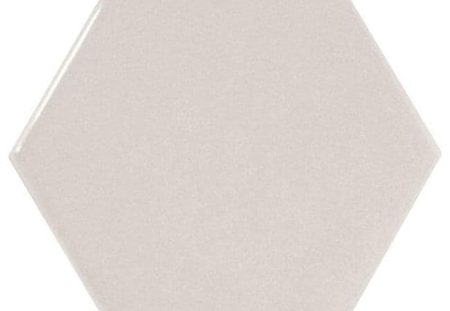 Ciot Tile Scale Hex Light Grey Brillo 4''x5'' — Ciot Tiles