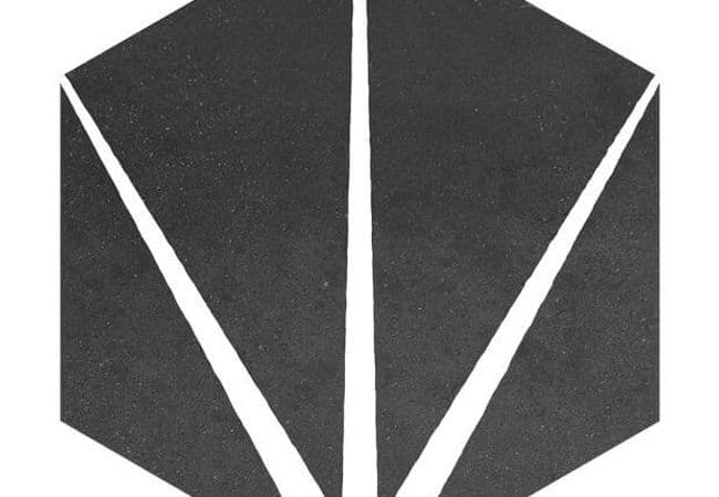 Ciot Tile Starline Hexagon Black Nat. 10X12, Ciot Tiles