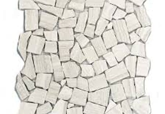 DZN 27stm014 Escarpment Tumbled Marble Pebble Mosaics, DZN Mosaics