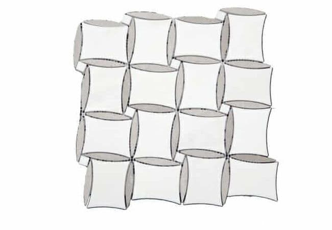 DZN 62stm060 Cindrella and Dolimite Petals Weave Marble Mosaics, DZN Mosaics