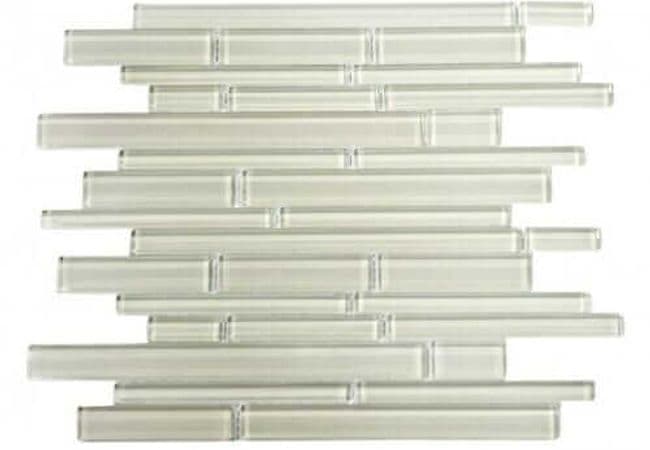 DZN BMB008 Beige Glass Random Strip Mosaics, DZN Mosaics