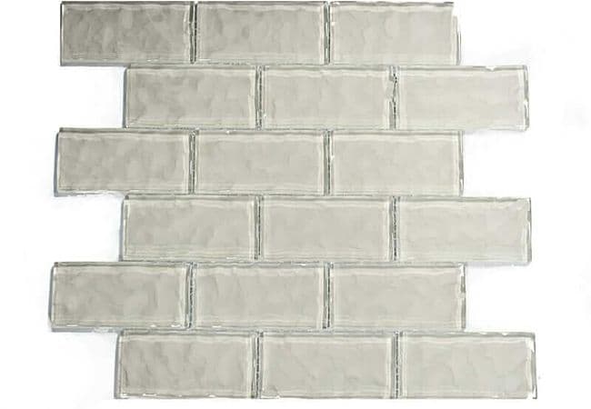 DZN Eva010 Sand Beige Wavy Glass Mosaics, DZN Mosaics