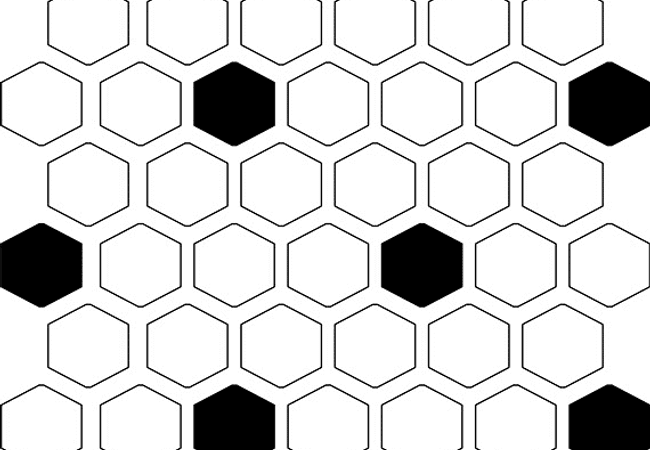Daltile Color Wheel Mosaic Arctic White/Black Matte, Daltile