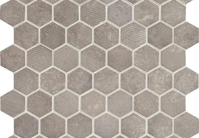 Daltile Vintage Hex Artifact Gray, Daltile