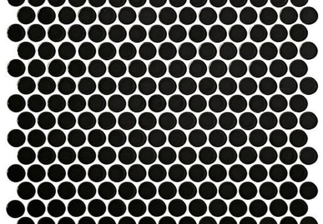 Daltile Retro Rounds Canvas Blk Mat, Daltile