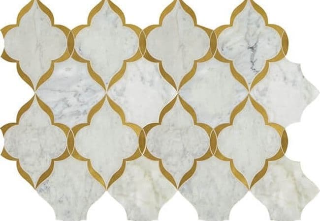Daltile Lavaliere Carrara White/Brass, Daltile